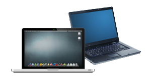 Mac and Windows Laptops